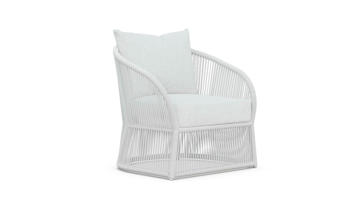 Cape Town Swivel Club Chair, White Mist