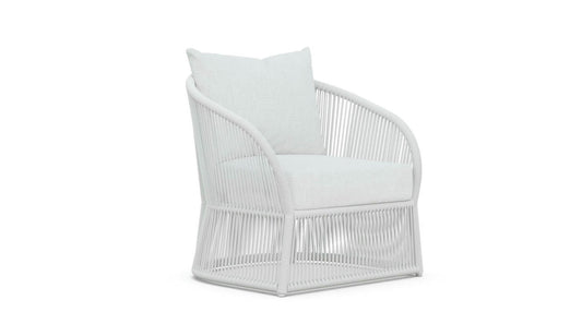 Cape Town Swivel Club Chair, White Mist