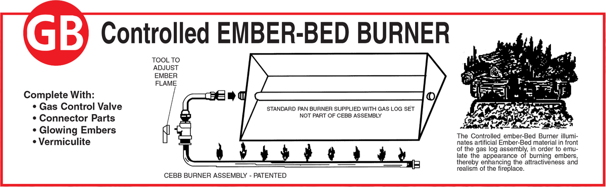 Golden Blount Controlled Ember Bed Burner, Golden Blount