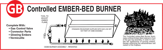 Golden Blount Controlled Ember Bed Burner, Golden Blount