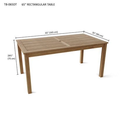 Anderson Teak Bahama 65" Rectangular Table