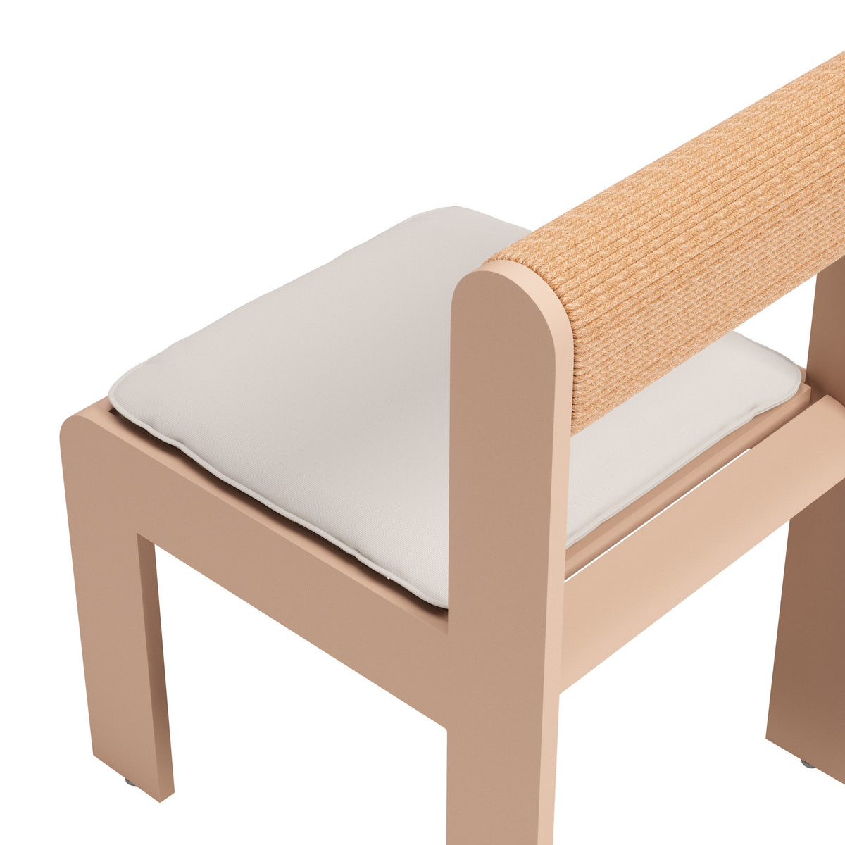 Island Outdoor Patio Dining Chair, Set of 2, White