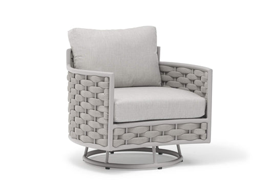 COUTURE Jardin Loop Swivel Armchair in Greige