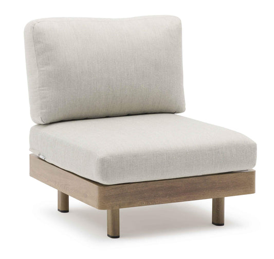 COUTURE Jardin Lounge Armless Chair in Oak