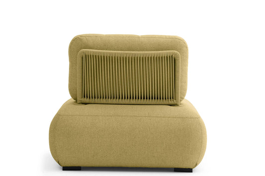 COUTURE Jardin Olala Armless Chair, Yellow Rope in Light Grey