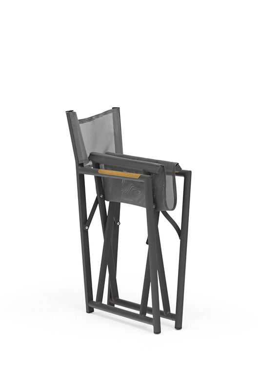 COUTURE Jardin Polo Folding Director Chair in Anthracite