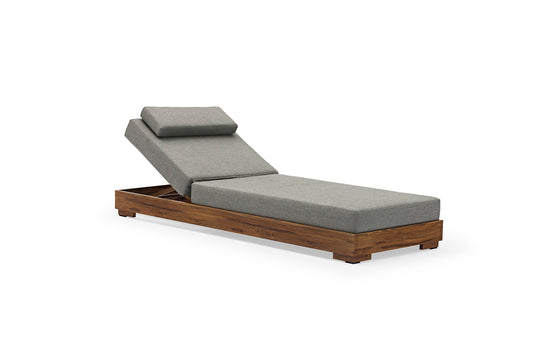COUTURE Jardin Sky Chaise Lounge, Teak Look in Anthracite