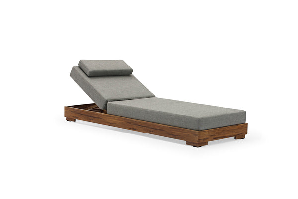 COUTURE Jardin Sky Chaise Lounge, Teak Look in Anthracite