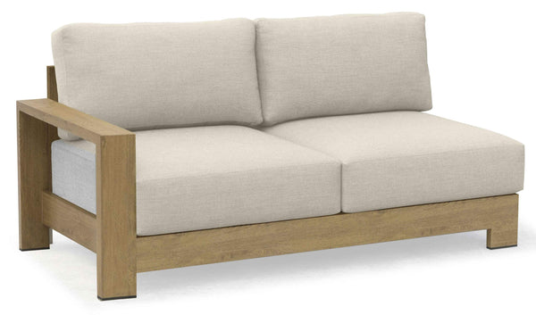 COUTURE Jardin Sky Right Hand Love Seat, Oak Top in Oak