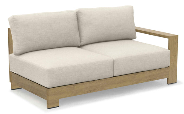 COUTURE Jardin Sky Left Hand Love Seat, Oak Top in Oak