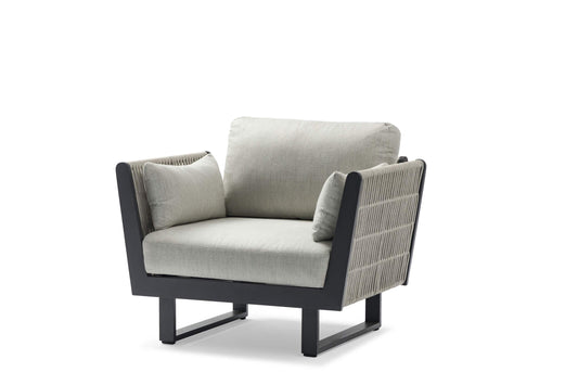 COUTURE Jardin Breeze Occasional Chair in Anthracite Aluminum