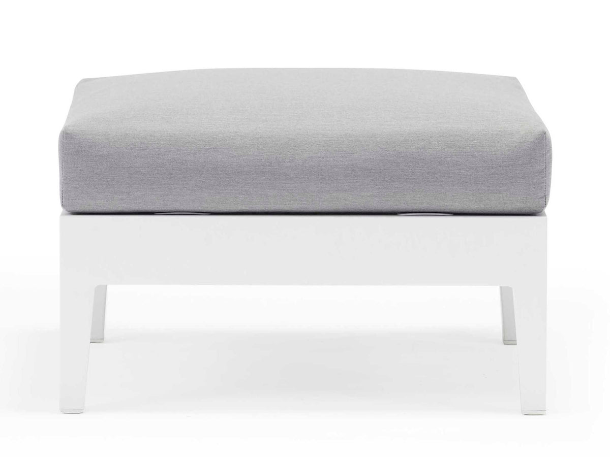COUTURE Jardin Welcome Ottoman in White / Eden