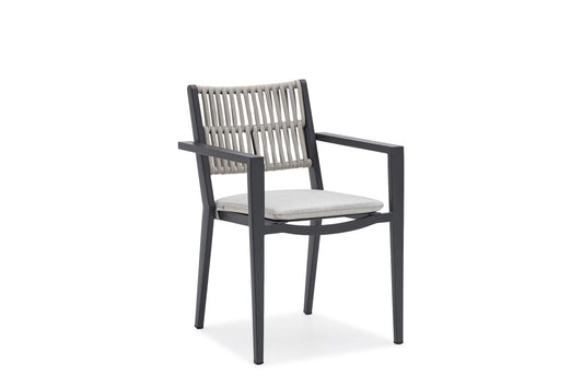 COUTURE Jardin Breeze Dining Chair in Anthracite Aluminum
