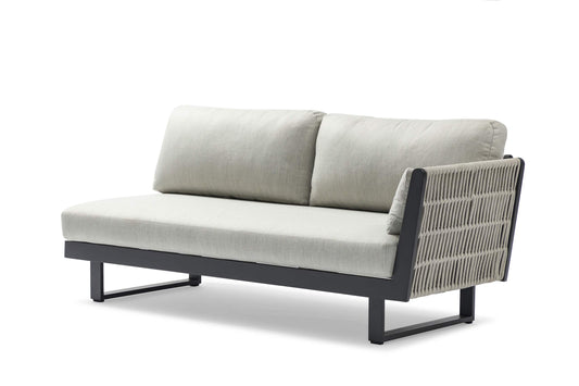 COUTURE Jardin Breeze Left Hand Sofa in Anthracite Aluminum
