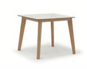 COUTURE Jardin Diva Square Dining Table, Oak Top in Anthracite