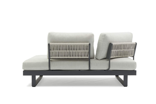 COUTURE Jardin Breeze Island Sofa with Two Moving Backs in Anthracite Aluminum