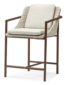 COUTURE Jardin Enjoy Barstool in Bronze Aluminum
