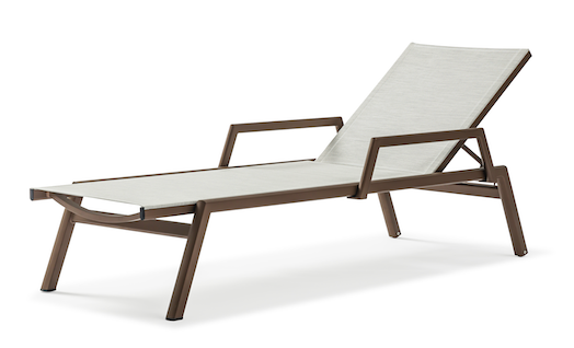 COUTURE Jardin Enjoy Chaise Lounge in Bronze Aluminum