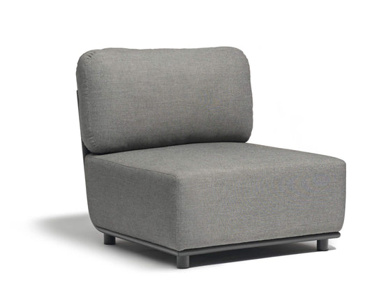 COUTURE Jardin Hug Armless Chair in Anthracite