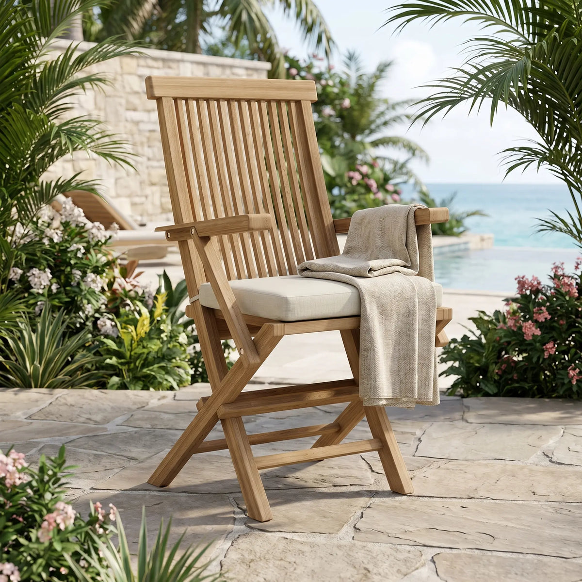 Anderson Teak Classic Folding Armchair (sell & price per 2 chairs only)
