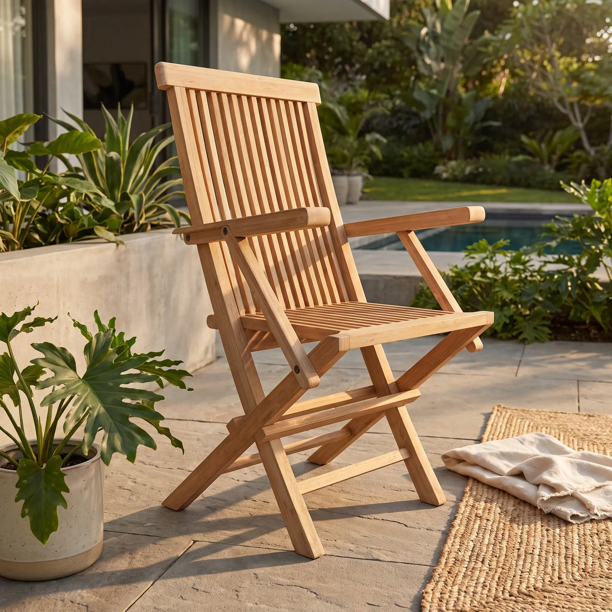 Anderson Teak Classic Folding Armchair (sell & price per 2 chairs only)