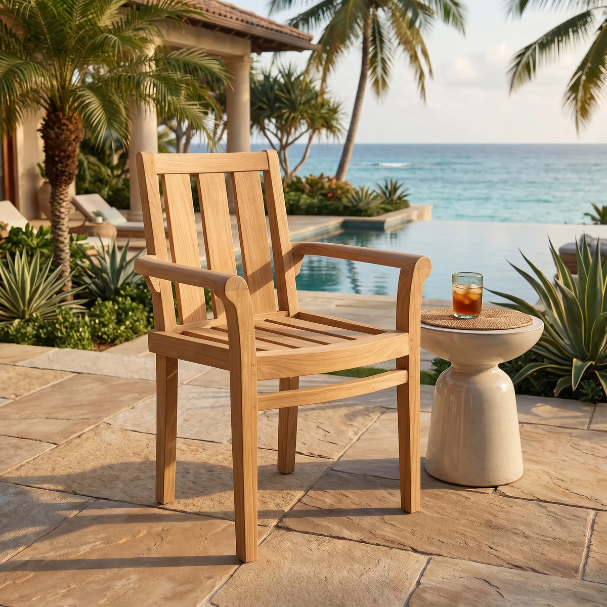 Anderson Teak Classic Stackable Armchair (Fully Built & 4 pcs in a box)