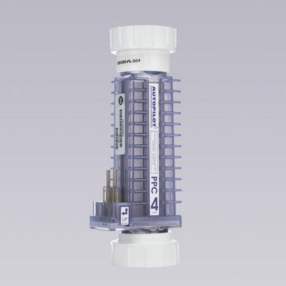 Close-up of Autopilot Replacement Cell PPC4/RC-42, a high-performance salt cell with titanium blades for superior pool water sanitation.