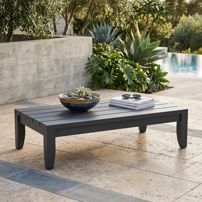 Anderson Teak Coronado Aluminum Rectangular Coffee Table