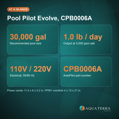 Pool Pilot Evolve CPB0006A specifications at a glance
