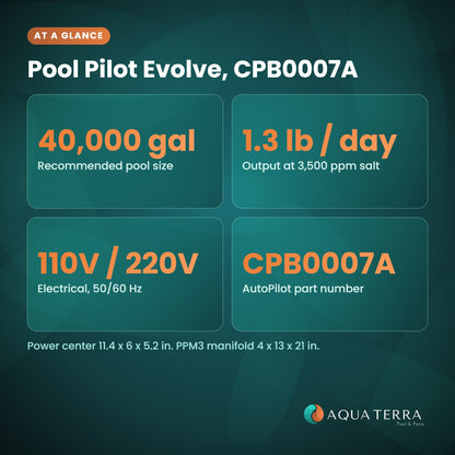 Pool Pilot Evolve CPB0007A specifications at a glance