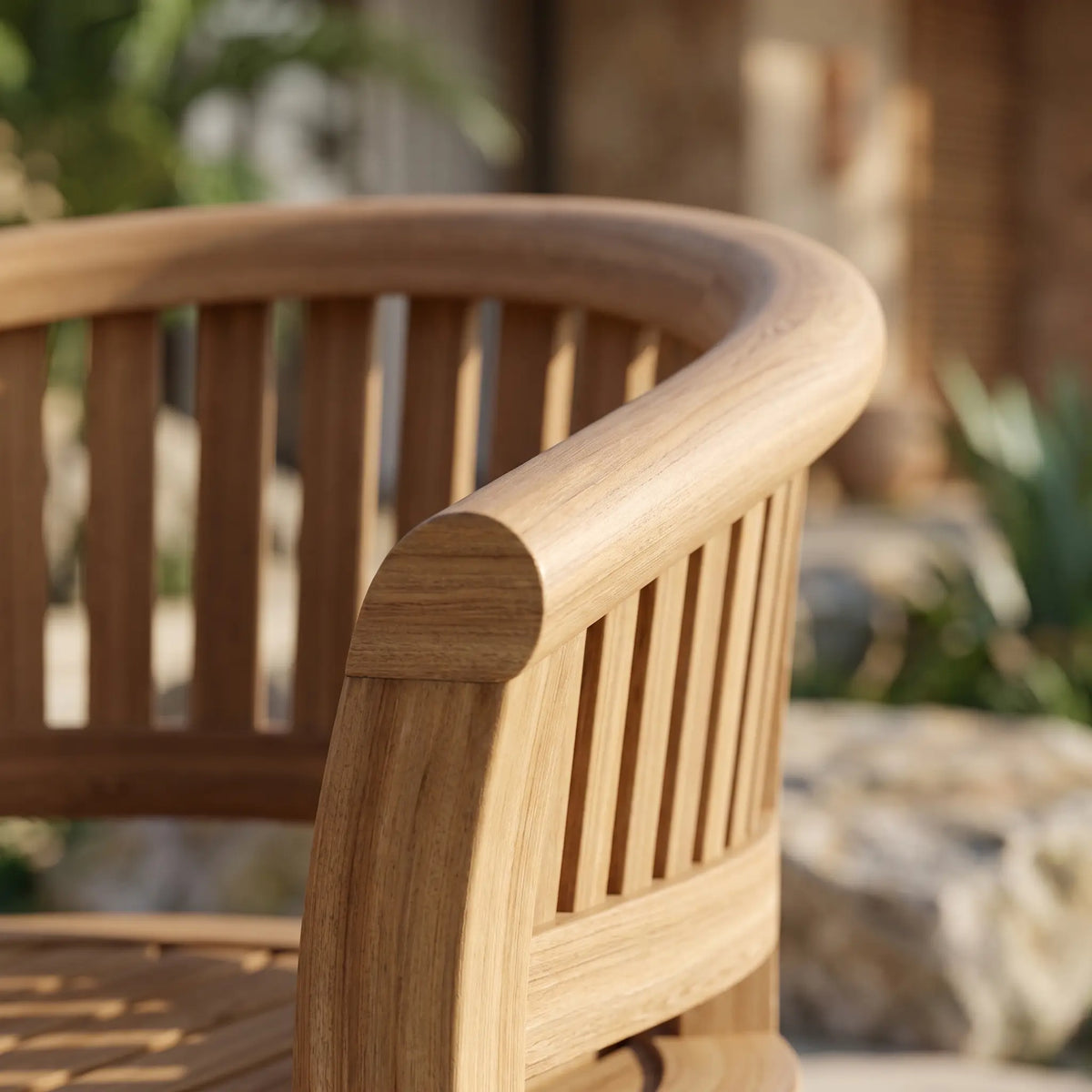 Anderson Teak Curve Armchair Extra Thick Wood