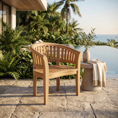 Anderson Teak Curve Armchair Extra Thick Wood