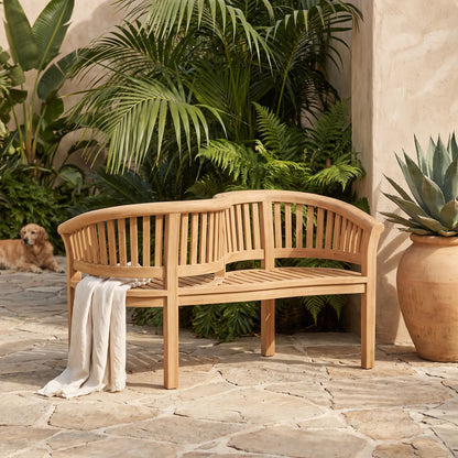 Anderson Teak Curve Love Seat 59"W 28"D 32"H