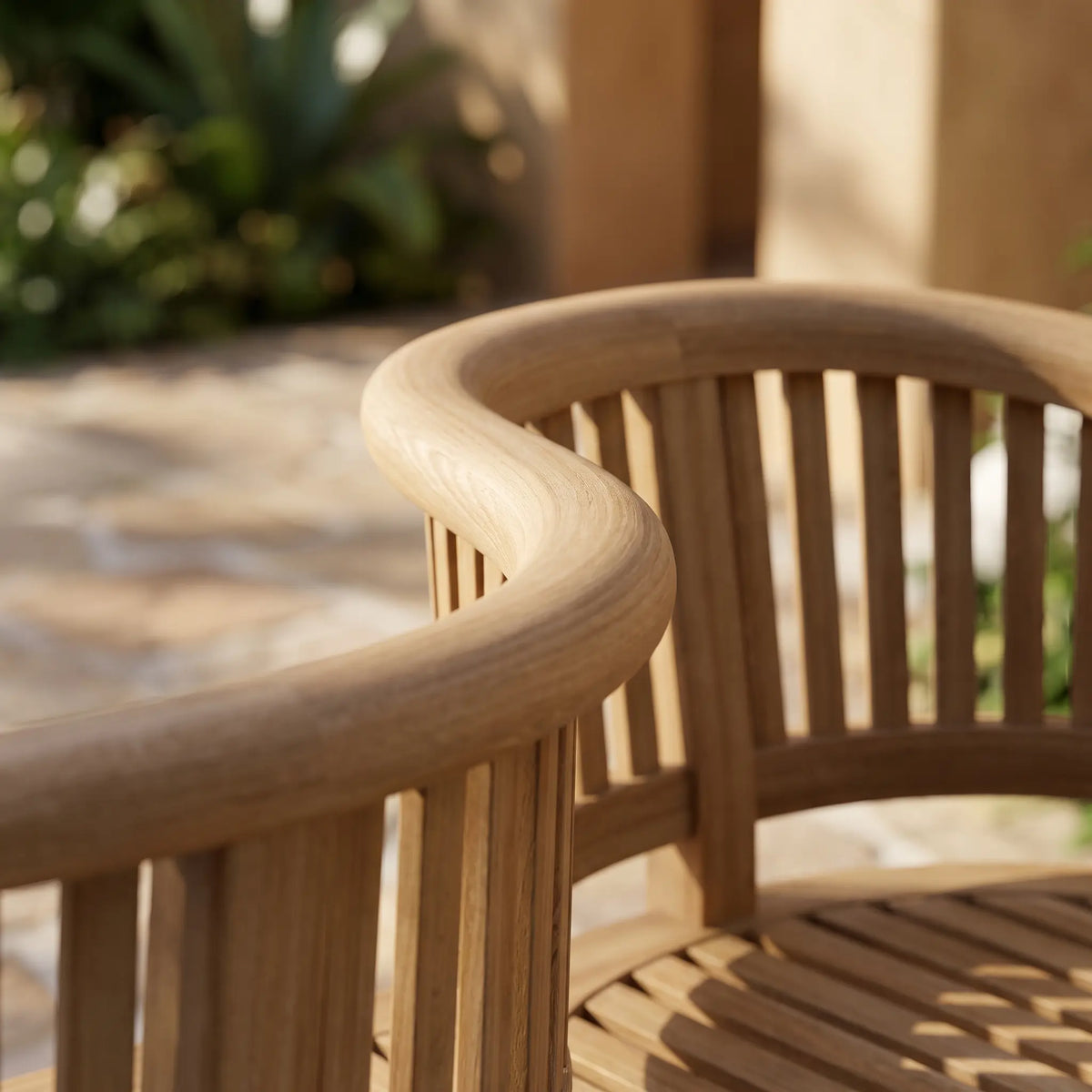 Anderson Teak Curve Love Seat 59"W 28"D 32"H
