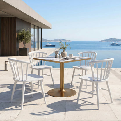 Shio Outdoor Patio Dining Chair, White