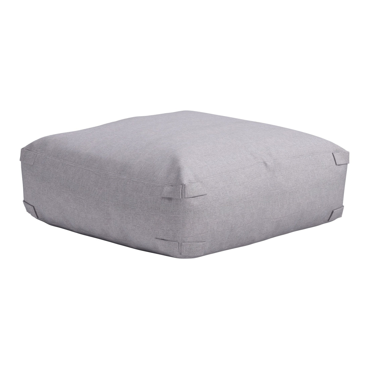 Luanda Outdoor Patio Ottoman, Gray