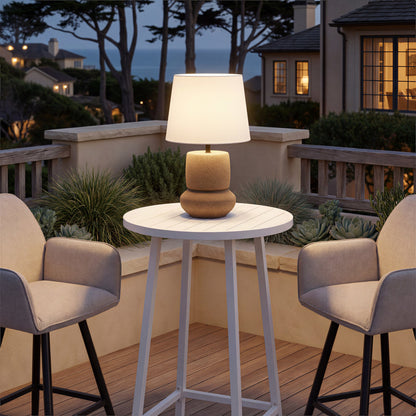 Seina Outdoor Solar Table Lamp, Natural