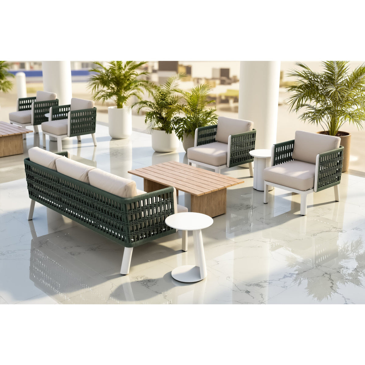 Bridgehampton Outdoor Patio Sofa, White