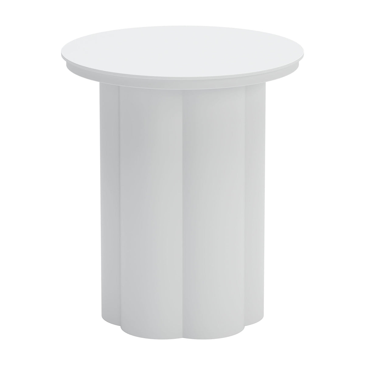 Kogur Outdoor Patio Side Table, White