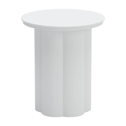 Kogur Outdoor Patio Side Table, White