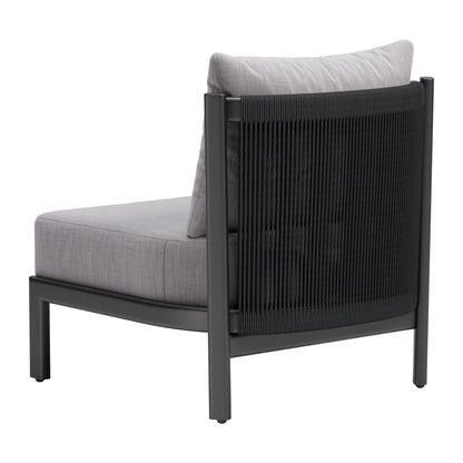 Horizon Outdoor Patio Accent Chair, Gray