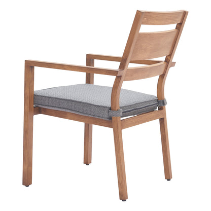 Rader Outdoor Patio Dining Chair, Set of 2, Natural