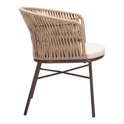 Freycinet Outdoor Patio Dining Chair, Set of 2, Natural
