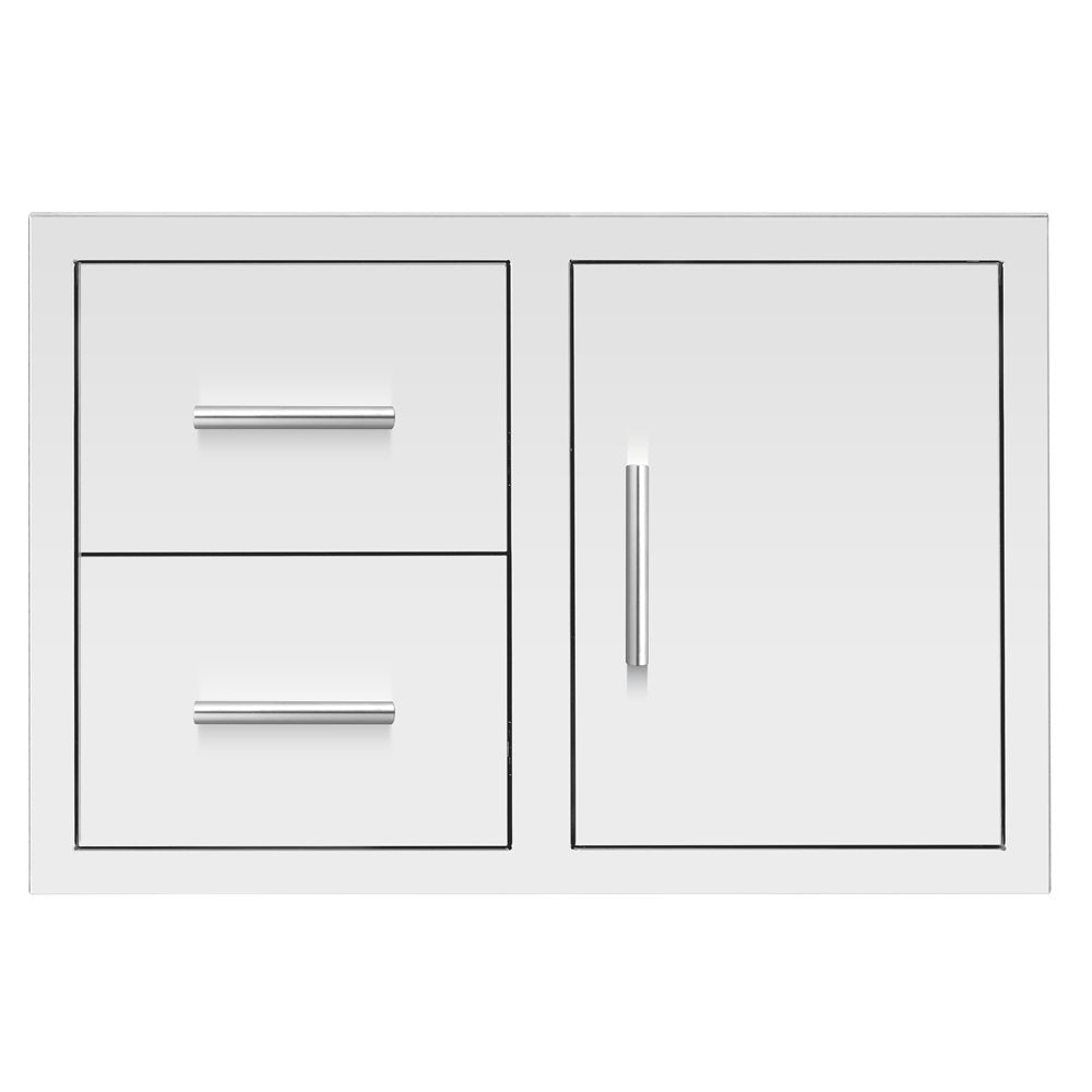 Summerset DC2-33M 33-inch two-drawer and access door combo with masonry frame