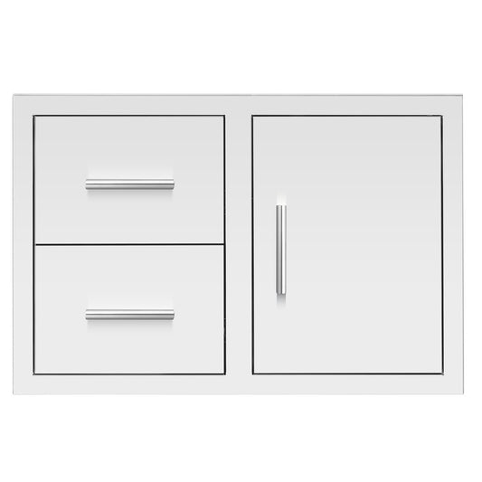 Summerset DC2-33M 33-inch two-drawer and access door combo with masonry frame