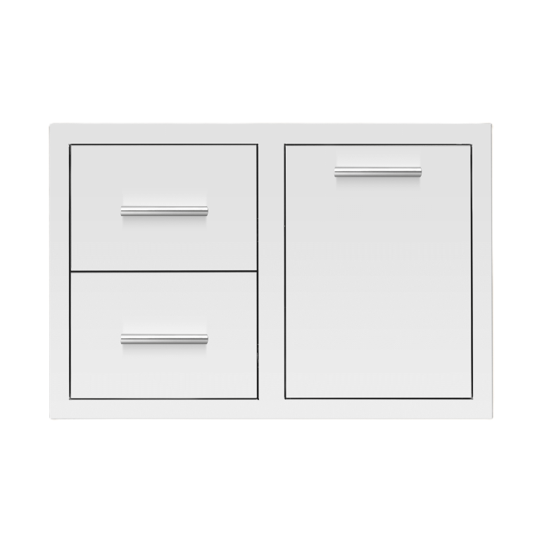 Summerset DC2-33LP two-drawer and trash or LP tank pullout combo