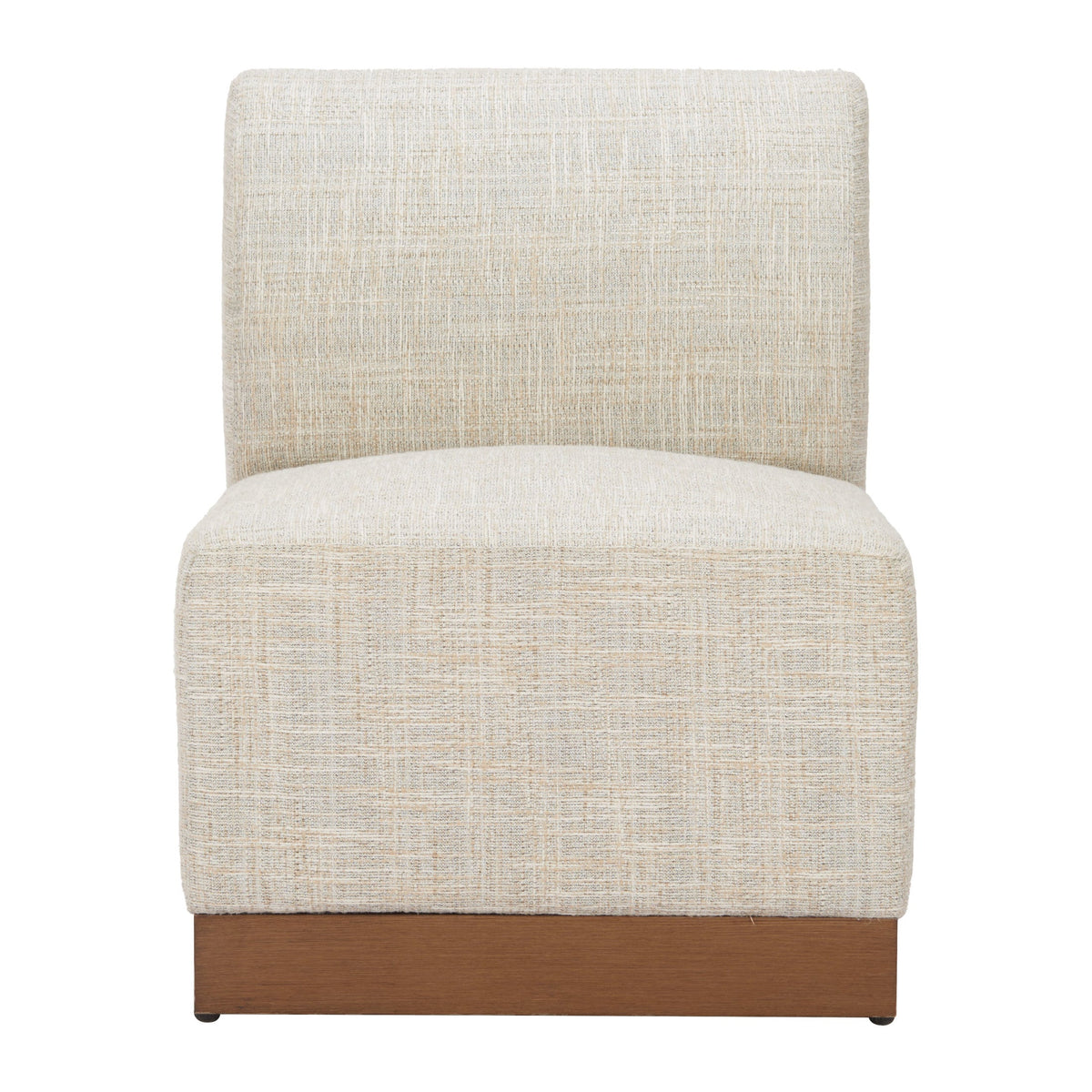 Christy Outdoor Patio Armless Chair, Beige