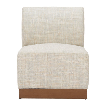 Christy Outdoor Patio Armless Chair, Beige
