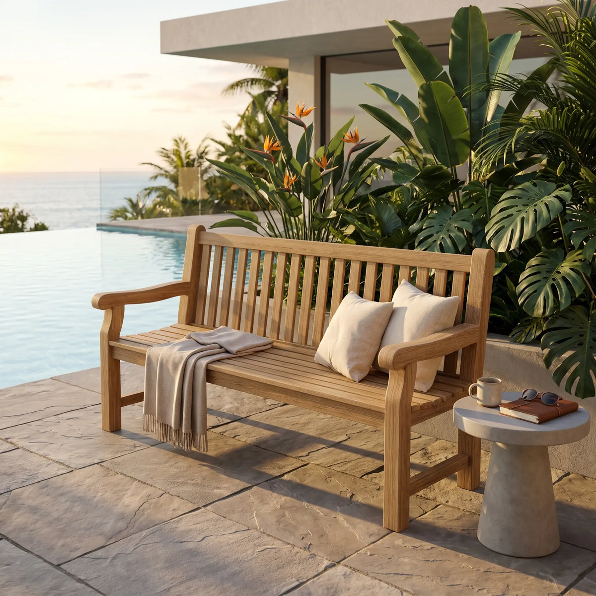 Anderson Teak Devonshire 4-Seater Extra Thick Bench