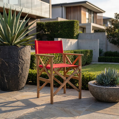 Anderson Teak Director Folding Armchair w/ Canvas
